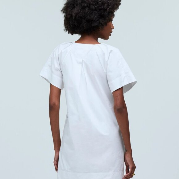 NWT Madewell V-Neck Mini Shirtdress White XXS - Picture 2 of 4